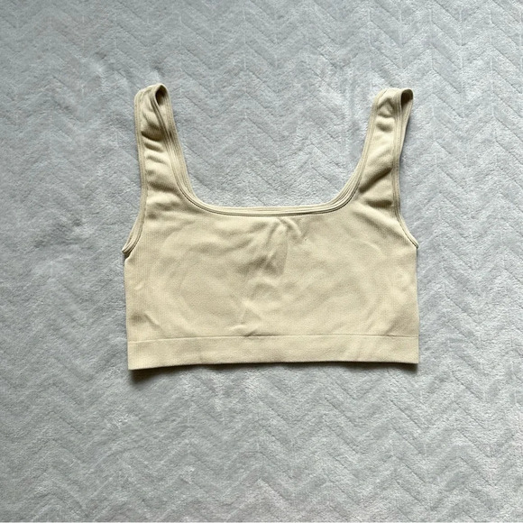 Set Active Ribbed Sports Bra Cream Size L - Picture 5 of 5